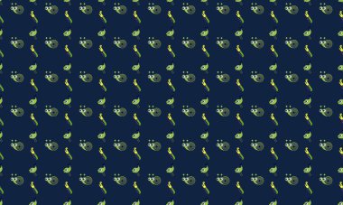 Farklı aksesuarlara sahip renkli arkaplan