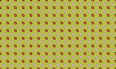 Farklı aksesuarlara sahip renkli arkaplan