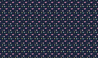 Farklı aksesuarlara sahip renkli arkaplan