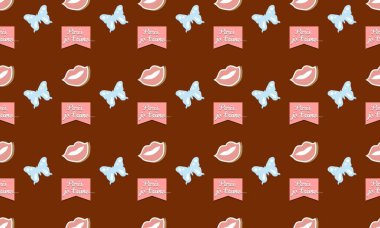 Farklı aksesuarlara sahip renkli arkaplan