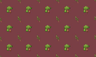 Farklı aksesuarlara sahip renkli arkaplan