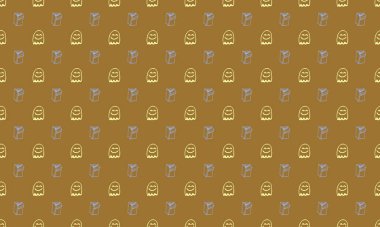 Farklı aksesuarlara sahip renkli arkaplan