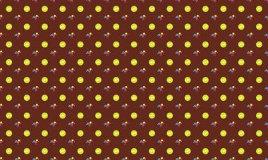 Farklı aksesuarlara sahip renkli arkaplan