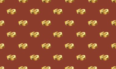 Farklı aksesuarlara sahip renkli arkaplan