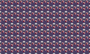 Farklı aksesuarlara sahip renkli arkaplan