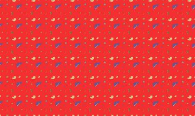 Farklı aksesuarlara sahip renkli arkaplan