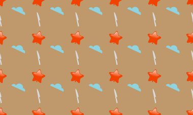 Colored background with different accessories vector Colored background with different accessories vector