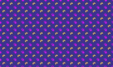 Farklı aksesuarlara sahip renkli arkaplan