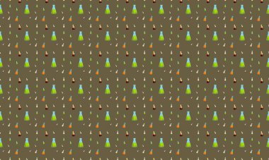 Farklı aksesuarlara sahip renkli arkaplan