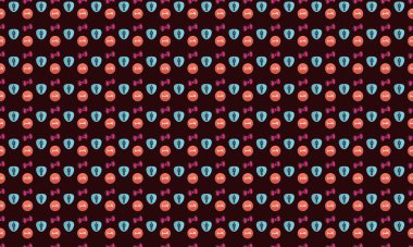 Farklı aksesuarlara sahip renkli arkaplan