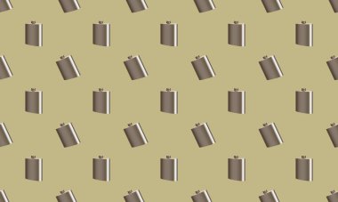 Farklı aksesuarlara sahip renkli arkaplan