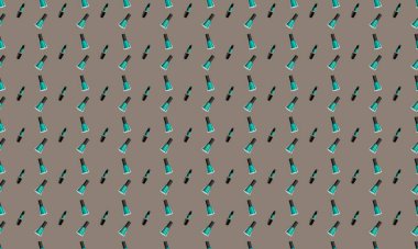 Farklı aksesuarlara sahip renkli arkaplan