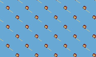 Farklı aksesuarlara sahip renkli arkaplan