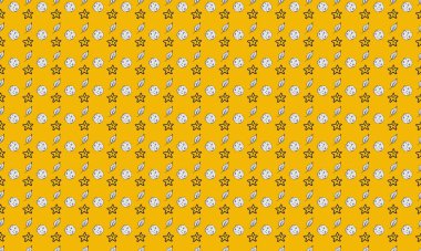 Farklı aksesuarlara sahip renkli arkaplan