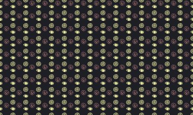 Farklı aksesuarlara sahip renkli arkaplan