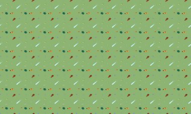 Farklı aksesuarlara sahip renkli arkaplan