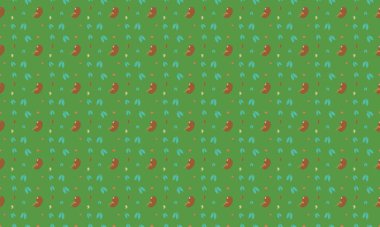 Farklı aksesuarlara sahip renkli arkaplan