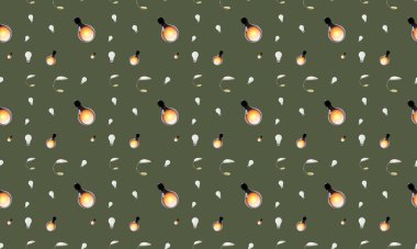 Farklı aksesuarlara sahip renkli arkaplan