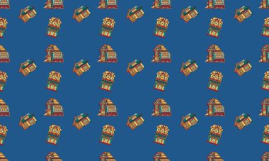 Farklı aksesuarlara sahip renkli arkaplan