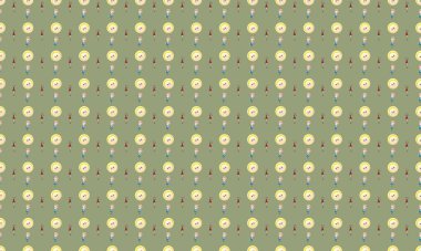 Farklı aksesuarlara sahip renkli arkaplan