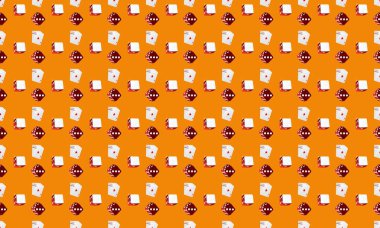 Farklı aksesuarlara sahip renkli arkaplan