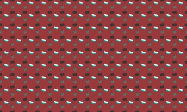 Farklı aksesuarlara sahip renkli arkaplan