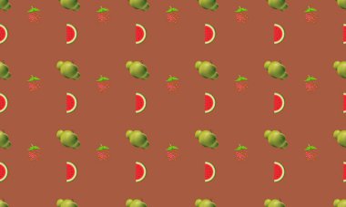 Farklı aksesuarlara sahip renkli arkaplan