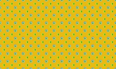 Farklı aksesuarlara sahip renkli arkaplan