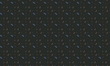 Farklı aksesuarlara sahip renkli arkaplan