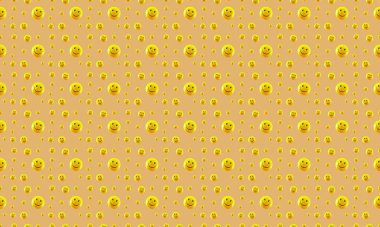 Farklı aksesuarlara sahip renkli arkaplan