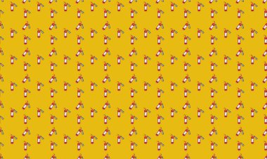 Farklı aksesuarlara sahip renkli arkaplan