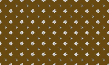 Farklı aksesuarlara sahip renkli arkaplan