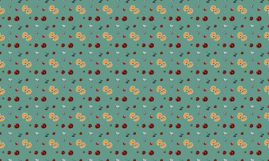 Farklı aksesuarlara sahip renkli arkaplan