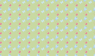 Farklı aksesuarlara sahip renkli arkaplan