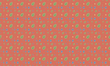 Farklı aksesuarlara sahip renkli arkaplan