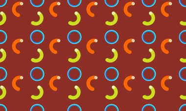 Farklı aksesuarlara sahip renkli arkaplan