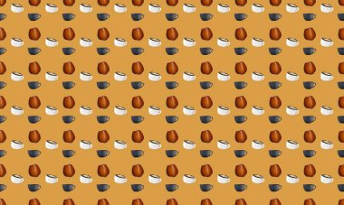 Farklı aksesuarlara sahip renkli arkaplan