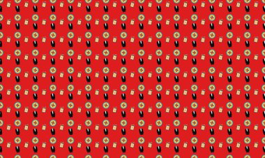 Farklı aksesuarlara sahip renkli arkaplan