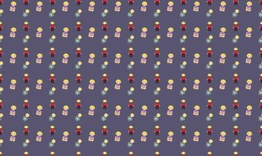 Farklı aksesuarlara sahip renkli arkaplan