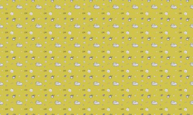 Farklı aksesuarlara sahip renkli arkaplan