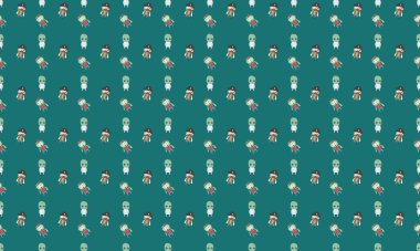 Farklı aksesuarlara sahip renkli arkaplan