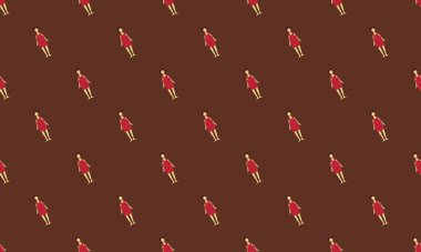 Farklı aksesuarlara sahip renkli arkaplan