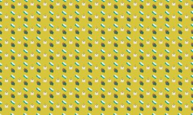 Farklı aksesuarlara sahip renkli arkaplan