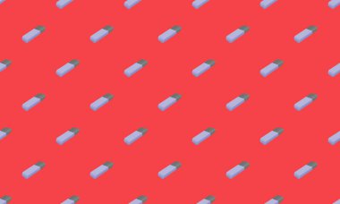 Farklı aksesuarlara sahip renkli arkaplan