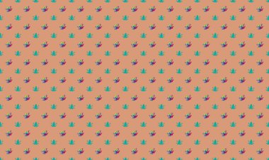 Farklı aksesuarlara sahip renkli arkaplan