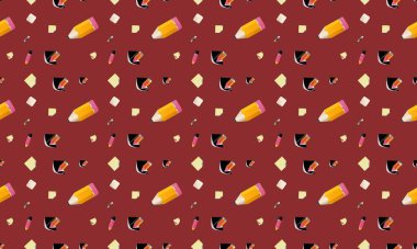 Farklı aksesuarlara sahip renkli arkaplan