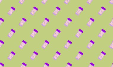 Farklı aksesuarlara sahip renkli arkaplan