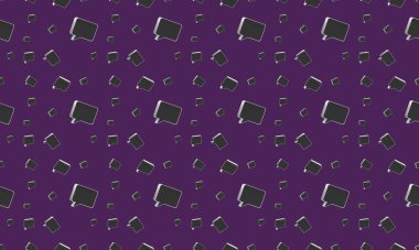 Farklı aksesuarlara sahip renkli arkaplan