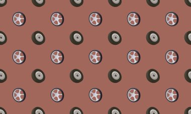 Farklı aksesuarlara sahip renkli arkaplan