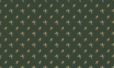 Farklı aksesuarlara sahip renkli arkaplan